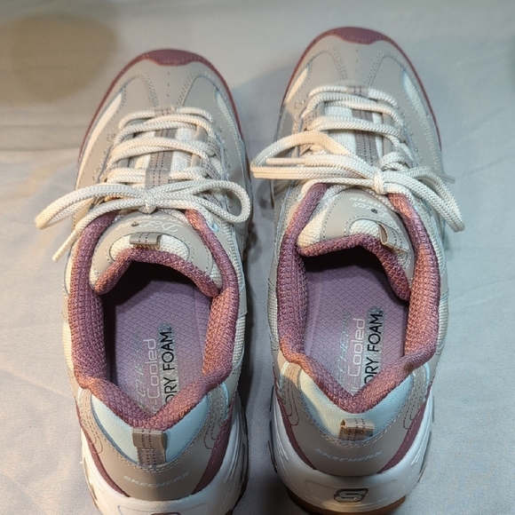Skechers Pink and Gray Sneakers with Supportive Sole - Picture 8 of 16